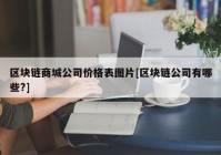 区块链商城公司价格表图片[区块链公司有哪些?]